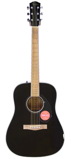 FENDER CD-60S SOLID TOP DREADNOUGHT ACOUSTIC GUITAR - BLACK (SCRATCHES THROUGHOU