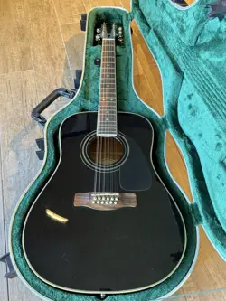 FENDER CD 160SE 12-STRING ACOUSTIC GUITAR BLACK W/ HARD CASE