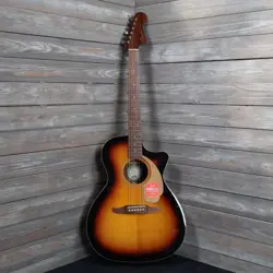 FENDER NEWPORTER PLAYER ACOUSTIC GUITAR AS IS TOP CRACK