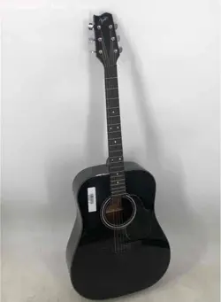 FENDER GEMINI III BLACK MUSICAL INSTRUMENT DREADNOUGHT ACOUSTIC GUITAR IN CASE