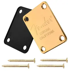 FIT FOR FENDER TELECASTER STRATASTER CORONA GUITAR BASS NECK PLATES GOLD SILVER