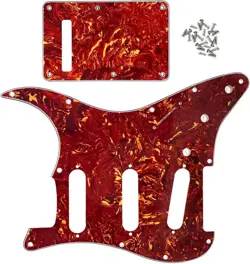 GUITAR PICKGUARD 11 HOLE SSS WITH BACKPLATE FOR USA/MEXICAN FENDER STRAT GUITAR