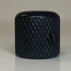 GUITAR FENDER TELE STYLE BLACK DOME SET SCREW KNOBS SET OF 2