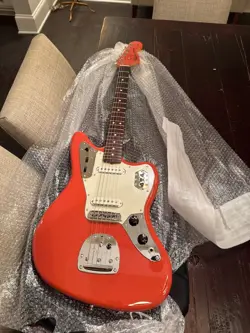 FENDER MIJ TRADITIONAL II 60S JAGUAR FSR FIESTA RED W/ MATCHING HEADSTOCK