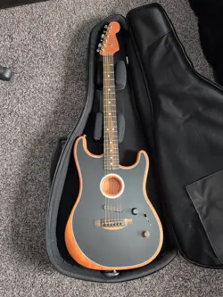 FENDER AMERICAN ACOUSTASONIC STRATOCASTER ACOUSTIC ELECTRIC GUITAR  - BLACK