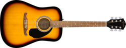 FENDER FA-125 DREADNOUGHT WALNUT FINGERBOARD SUNBURST ACOUSTIC GUITAR WITH BAG