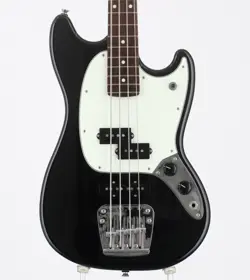 FENDER MADE IN JAPAN HYBRID MUSTANG BASS BLACK USED 2019 ALDER BODY W/SOFT CASE