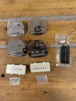 SQUIER FENDER JAZZMASTER/JAGUAR TREMOLO UNITS & PICKUPS - NO ARMS/SCREWS