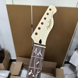 22 FRET TL ELECTRIC GUITAR NECK MAPLE FOR DIY FENDER REPLACE ROSEWOOD INLAY