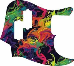 WD CUSTOM PICKGUARD FOR FENDER BLACKTOP JAZZ BASS #GP01 RAINBOW PAINT SWIRL G...