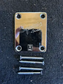 FENDER SQUIRE GUITAR NECK PLATE - NICE!
