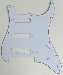 3 PLY WHITE PICKGUARD FIT FENDER PLAYER STRATOCASTER FLOYD ROSE SSS STYLE