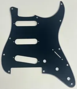 3 PLY BLACK PICKGUARD FIT FENDER PLAYER STRATOCASTER FLOYD ROSE SSS STYLE