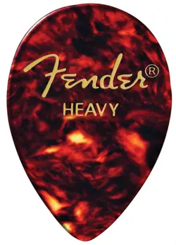 (72) FENDER HEAVY SHELL CELLULOID 358 SHAPE GUITAR/BASS PICKS 198-0358-500
