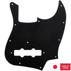 NEW 1-PLY 11 HOLE PICKGUARD FOR FENDER JAPAN 4 STRING JAZZ BASS - MATTE BLACK