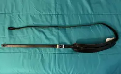 GENUINE FENDER STANDARD VINTAGE ADJUSTABLE LEATHER GUITAR STRAP - BLACK