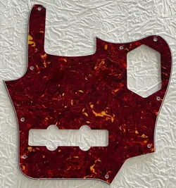 NEW GREAT- FOR FIT FENDER US JAGUAR BASS STYLE GUITAR PICKGUARD RED TORTOISE