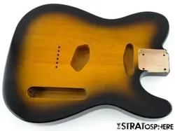 NEW REPLACEMENT BODY FOR FENDER TELECASTER TELE, ALDER, 2 COLOR SUNBURST