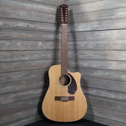 FENDER CD-140SCE 12 STRING ACOUSTIC GUITAR AS IS TOP CRACKS