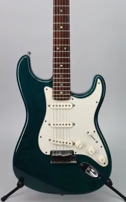2000 FENDER DESIGNER EDITION AMERICAN DELUXE STRATOCASTER TEAL GREEN TRANSPARENT