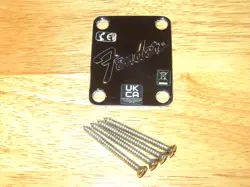 FENDER 2022 USA CHROME LOGO AMERICAN STRATOCASTER TELECASTER NECK PLATE