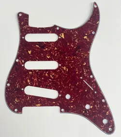 RED TORTOISE PICKGUARD FIT FENDER 11 HOLE MODERN-STYLE STRAT SSS GUITAR PARTS