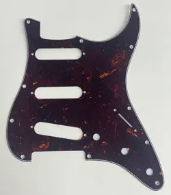 BROWN TORTOISE PICKGUARD FIT FENDER 11 HOLE MODERN-STYLE STRAT SSS GUITAR PARTS