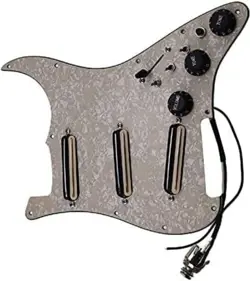FOR FENDER STRAT GUITAR SSS PREWIRED LOADED PICKGUARD WITH SINGLE COIL PICKUPS