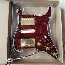 FOR FENDER STRAT GUITAR HSH PREWIRED LOADED PICKGUARD WITH ALNICO V PICKUPS