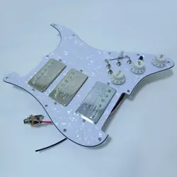 FOR FENDER STRAT GUITAR PREWIRED LOADED PICKGUARD WITH HHH HUMBUCKER PICKUPS