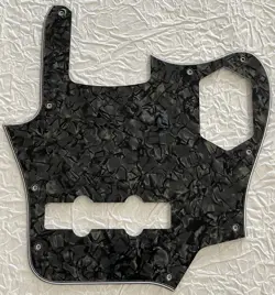 NEW GREAT- FOR FIT FENDER US JAGUAR BASS STYLE GUITAR PICKGUARD BLACK PEARL