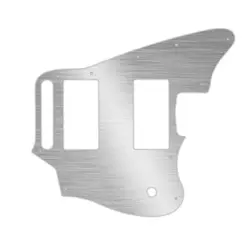 PICKGUARD FOR FENDER BLACKTOP JAGUAR FAUX BRUSH SILVER