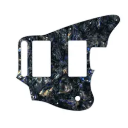 PICKGUARD FOR FENDER BLACKTOP JAGUAR BLACK ABALONE