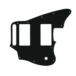 PICKGUARD FOR FENDER BLACKTOP JAGUAR BLACK ACRYLIC