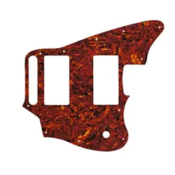 PICKGUARD FOR FENDER BLACKTOP JAGUAR NITRATE TORTOISE PARCHMENT BACK