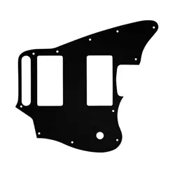 PICKGUARD FOR FENDER BLACKTOP JAGUAR FAUX BRUSH BLACK