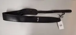 FENDER VEGAN LEATHER GUITAR STRAP - BLACK - NEW