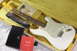 FENDER CUSTOM SHOP 1963 STRATOCASTER RELIC CC HARDWARE AGED OLYMPIC WHITE #GG9WP