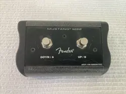 FENDER MUSTANG MS2 2 BUTTON PEDAL FOR FENDER GUITAR AMP ESTATE SALE. NOT TESTED