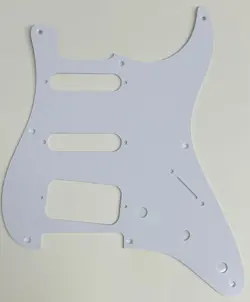 1 PLY WHITE GUITAR PICKGUARD FIT FENDER 8 SCREW STRATOCASTER START HSS STYLE