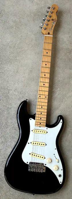 1986 SQUIER BY FENDER BULLET 1 ST-3 JAPAN BLACK ELECTRIC GUITAR MAPLE FRET BOARD