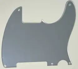 1 PLY SILVER MIRROR PICKGUARD FIT FENDER ESQUIRE VINTAGE TELE 5 HOLE BLANK STYLE