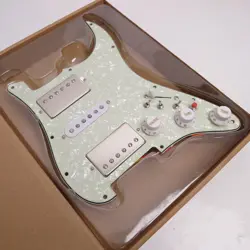 GUITAR PREWIRED LOADED PICKGUARD COIL SPLITTING ALNICO 5 HUMBUCKER FOR FENDER