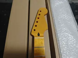 YELLOW 22 FRET ELECTRIC GUITAR NECK CANADA MAPLE FOR FENDER ST SATRT