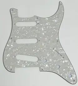 4 PLY IVORY WHITE PEARL PICKGUARD FIT US FENDER 57' 8 SCREW STRATOCAST STYLE