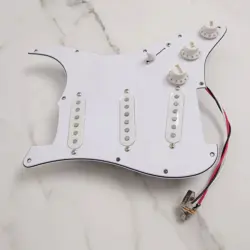 SSS PREWIRED LOADED PICKGUARD WITH SINGLE COIL PICKUPS FOR FENDER START GUITAR