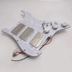 PREWIRED LOADED PICKGUARD WITH HHH ALNICO 5 PICKUPS FOR FENDER STRAT GUITAR