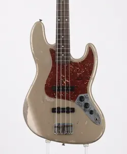 FENDER CUSTOM SHOP 1964 JAZZ BASS HEAVY RELIC FADED SHORELINE GOLD