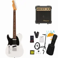 FENDER PLAYER II TELECASTER ROSEWOOD FB POLAR WHITE PG-10 AMPLIFIER INCLUDED BEG
