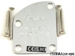 FENDER AMERICAN ULTRA II METEORA NECK PLATE, CHROME CONTOUR USA